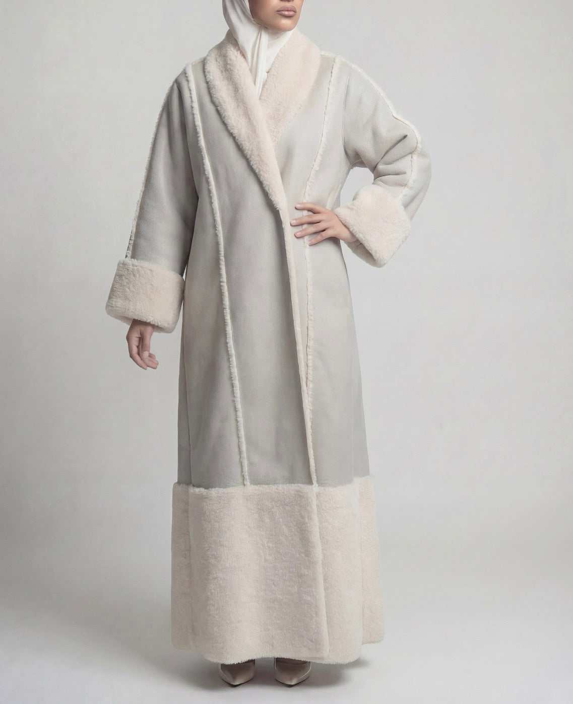 7985 Light Grey Furwa For Women