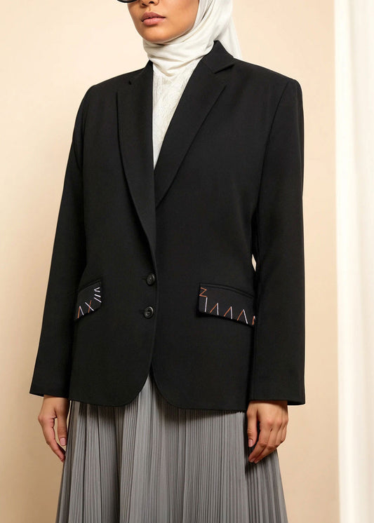 7783 Black Blazer For Women
