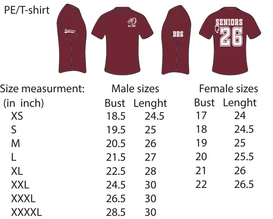 BBS Senior Male Black PE T-Shirt