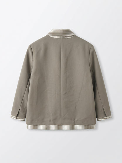 8167 Green Grey Blazer For Women