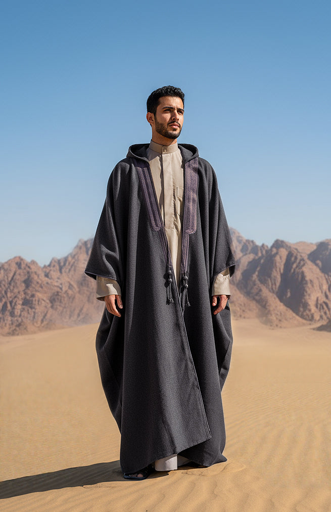 Dark Grey Winter Bisht Al Jazeera For Men