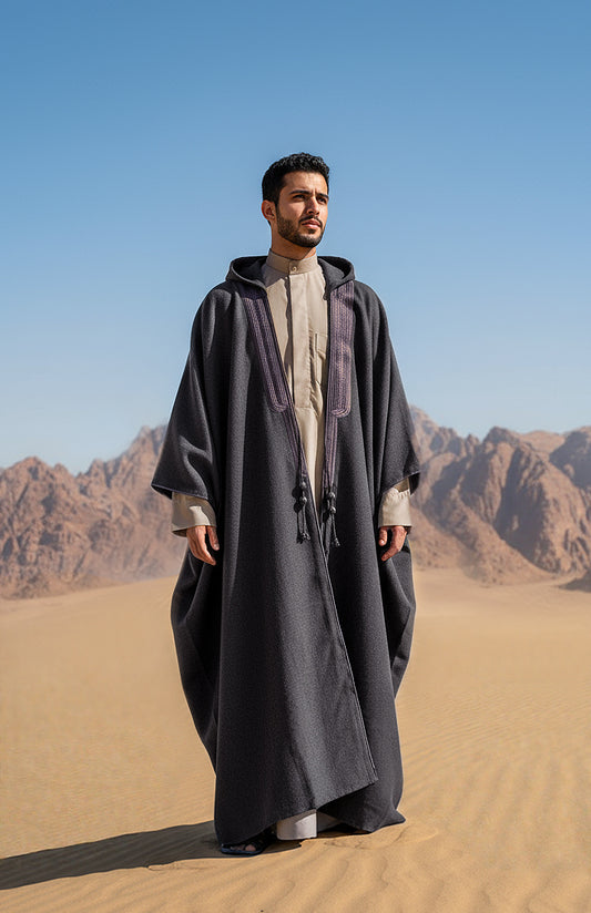 Dark Grey Winter Bisht Al Jazeera For Men