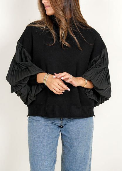 7813 Multi-Color Fluffy Sleeves Top For Women