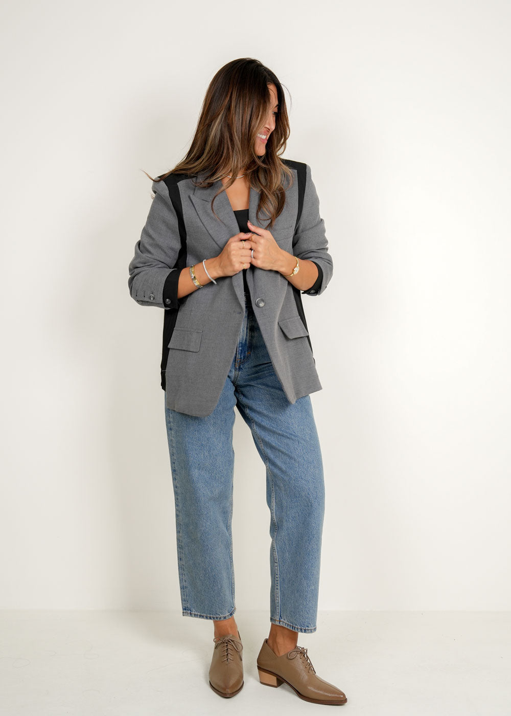 7969 Grey Blazer For Women