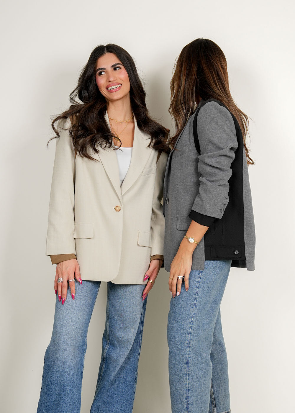7969 Grey Blazer For Women