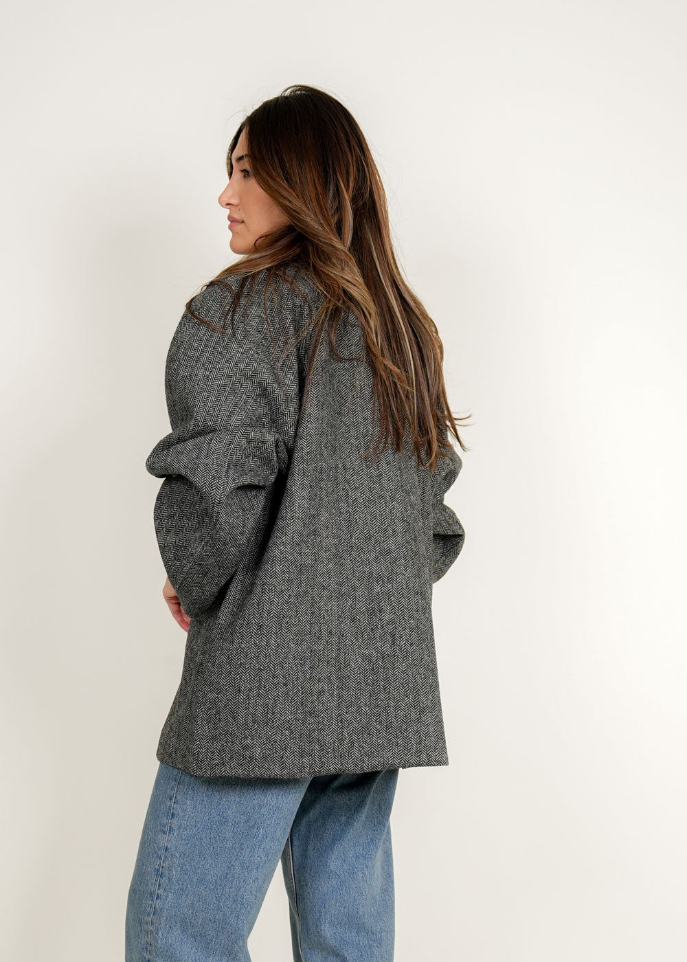 7816 Black Jacket Top For Women