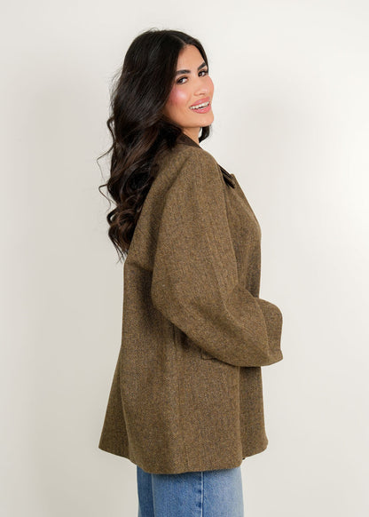 7816 Brown Jacket Top For Women