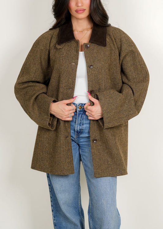 7816 Brown Jacket Top For Women