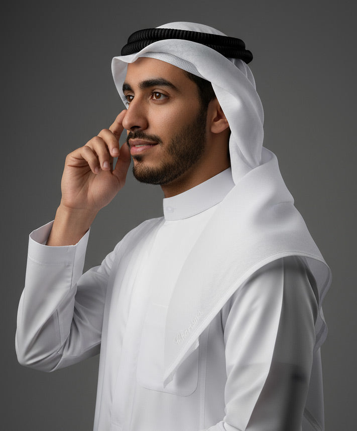 White Ghutra Charisma For Men