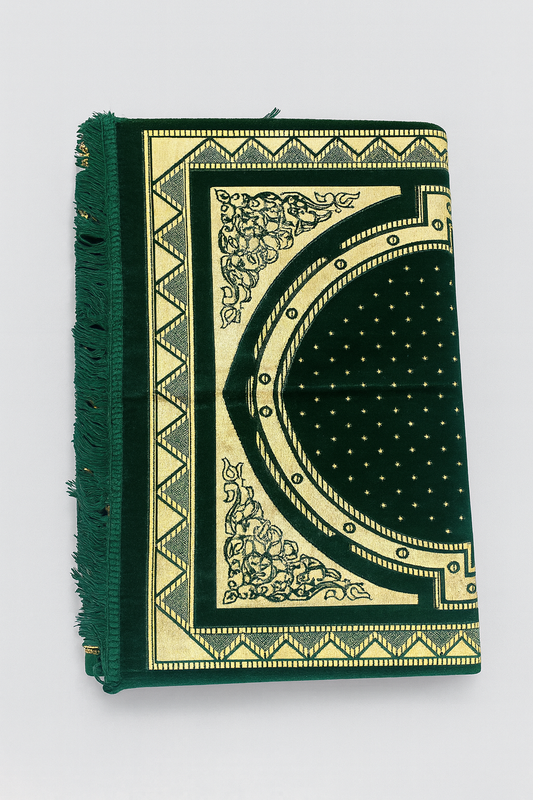 1054 Green Prayer Mat With Sponge