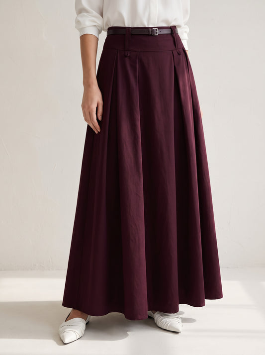 8313 Burgundy Skirt For Women