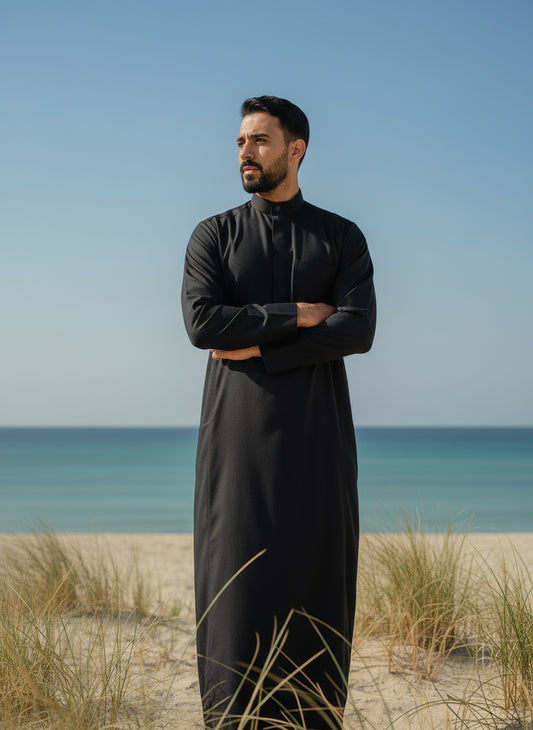 Black Winter Dishdasha Al Jazeera For Men