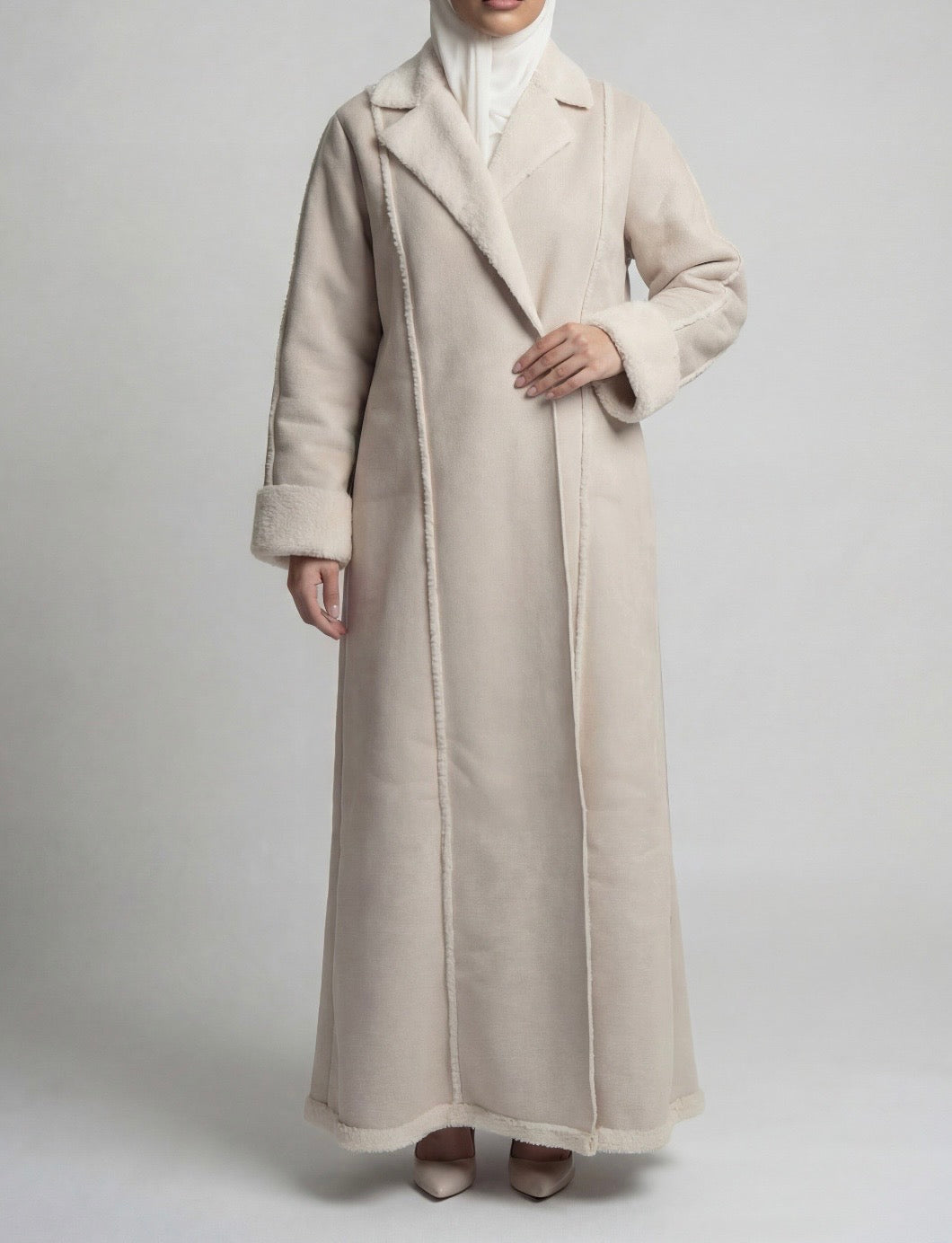 8044 Beige Furwa For Women