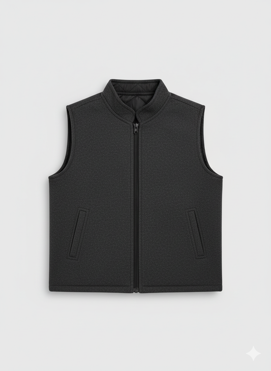 4025 Dark Grey Winter Vest For Boys