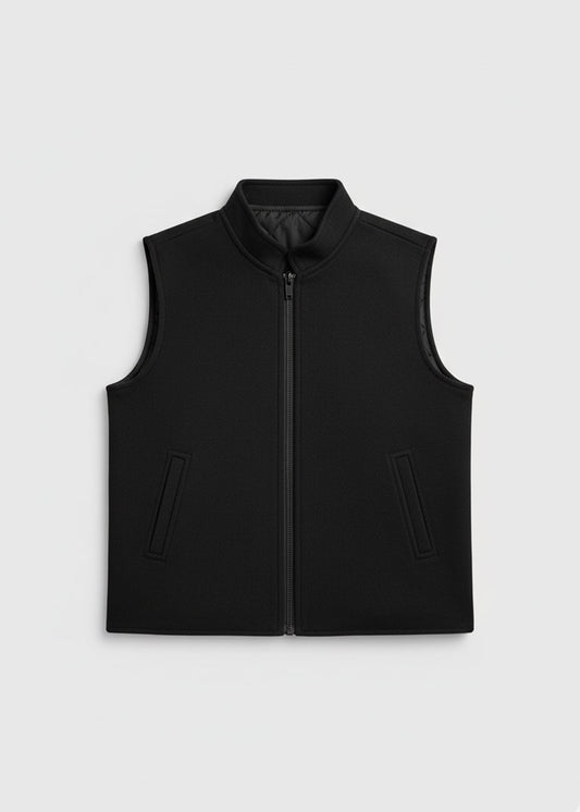 4025 Black Winter Vest For Boys