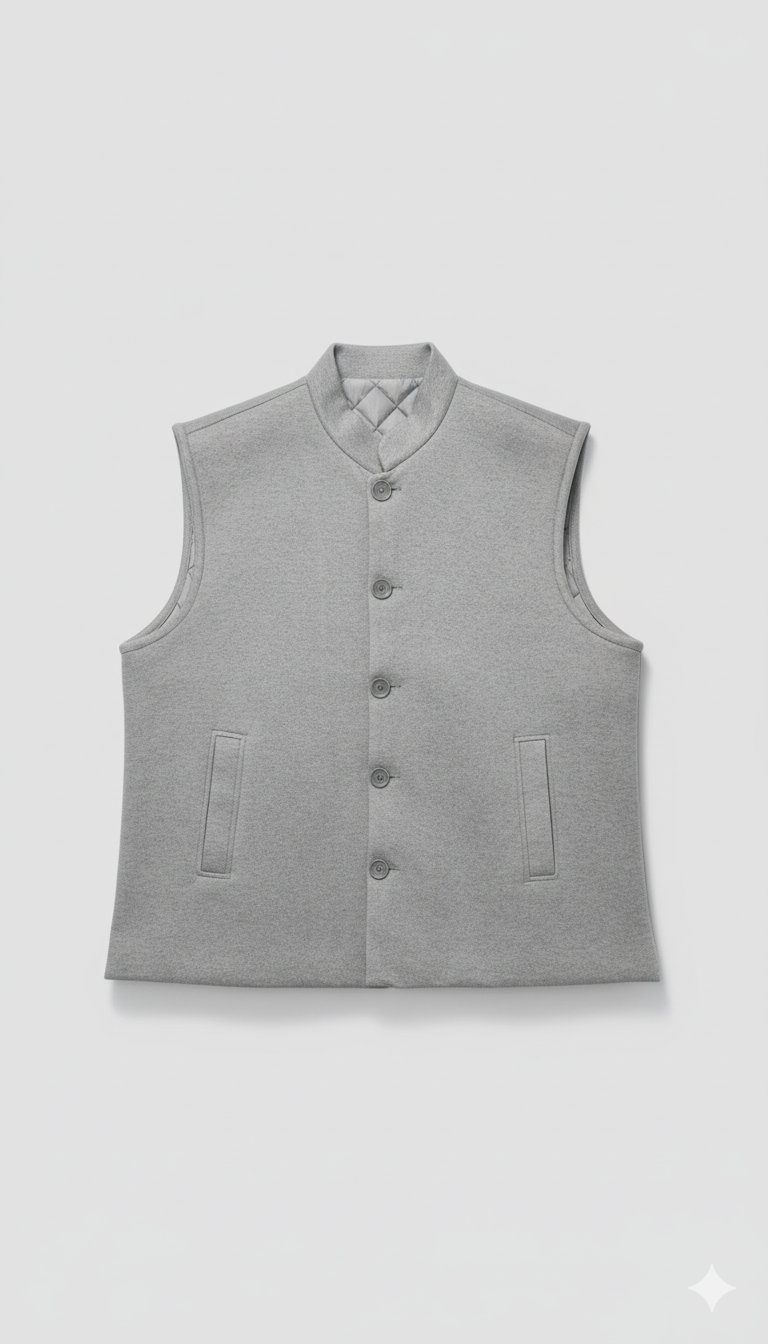 4211 Light Grey Winter Vest For Youth