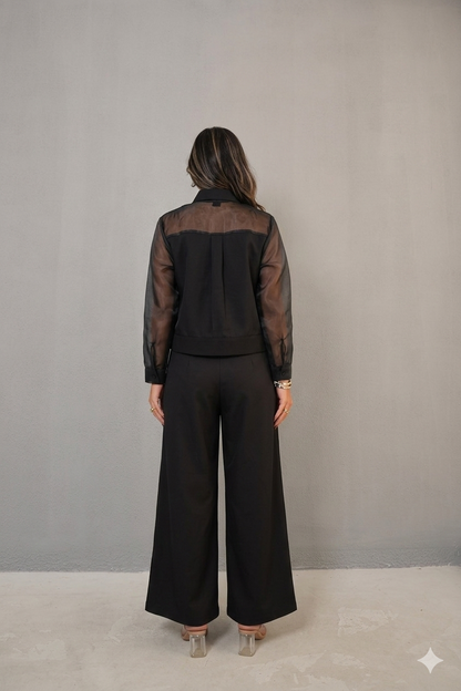 7807 Black Set With Pants For Women