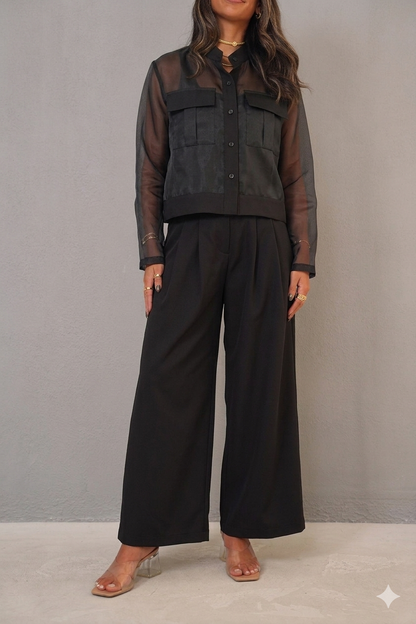7807 Black Set With Pants For Women