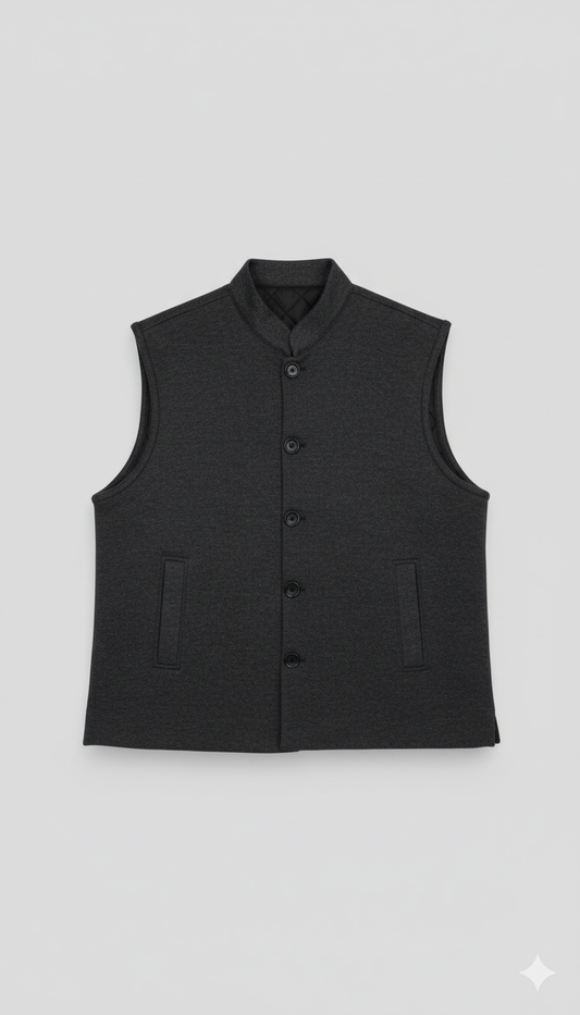 4211 Dark Grey Winter Vest For Youth