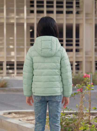 Multi-Color Winter Jacket With Hoodie For Kids