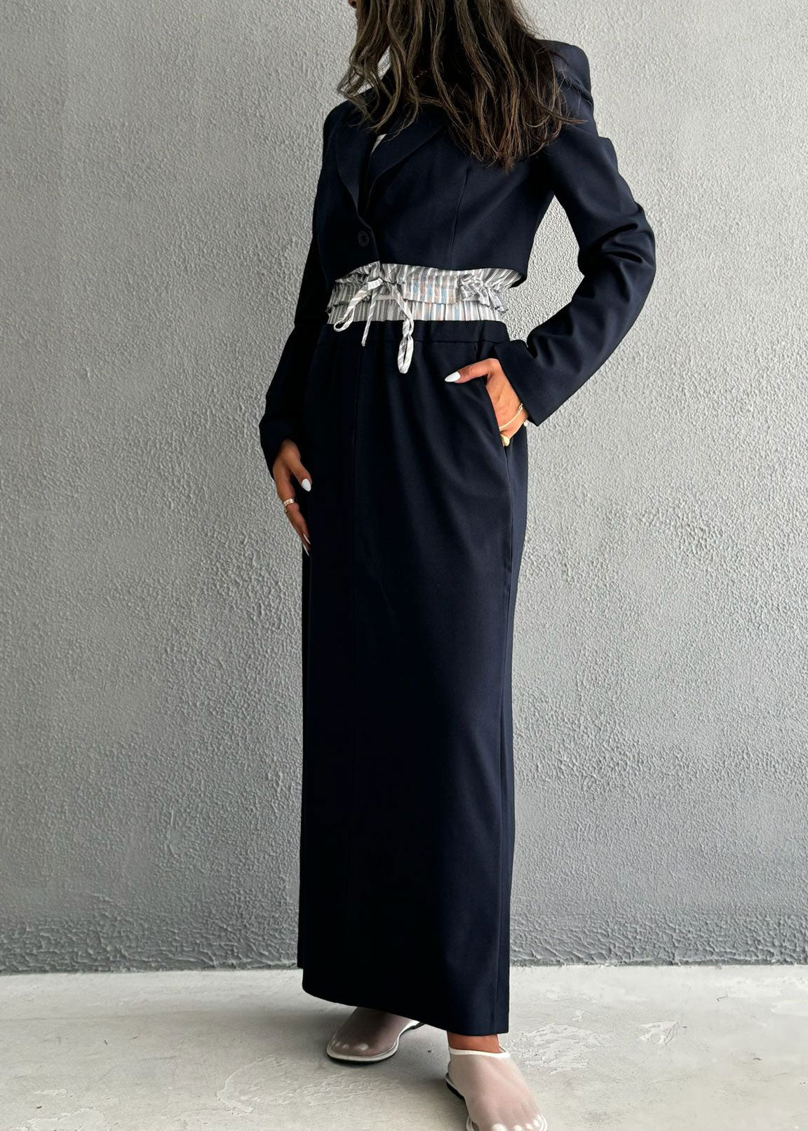 7600 Navy Mid Cut Set For Women