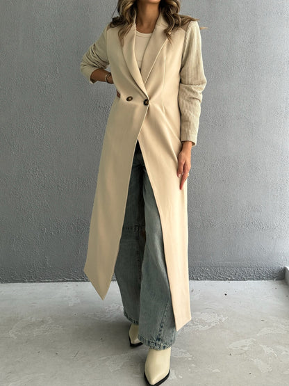 7686 Light Beige Coat For Women