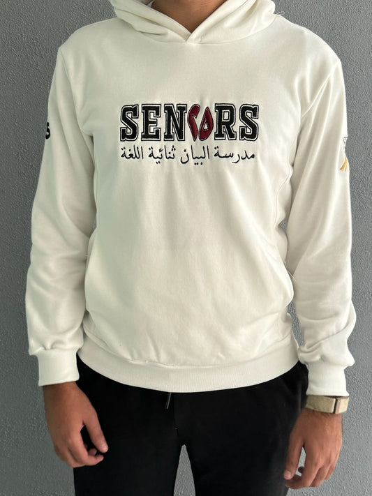 BBS Senior White Hoodie For Men