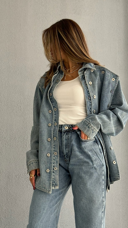 7380 Blue Denim Jacket For Women