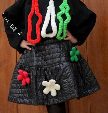 Black Tiya Skirt 25KNDTY43SK076 For Girls