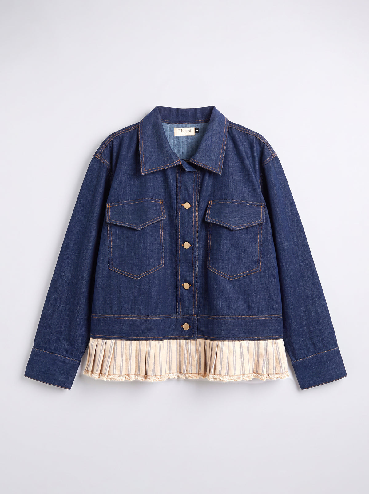 8386 Navy Denim Jacket For Women