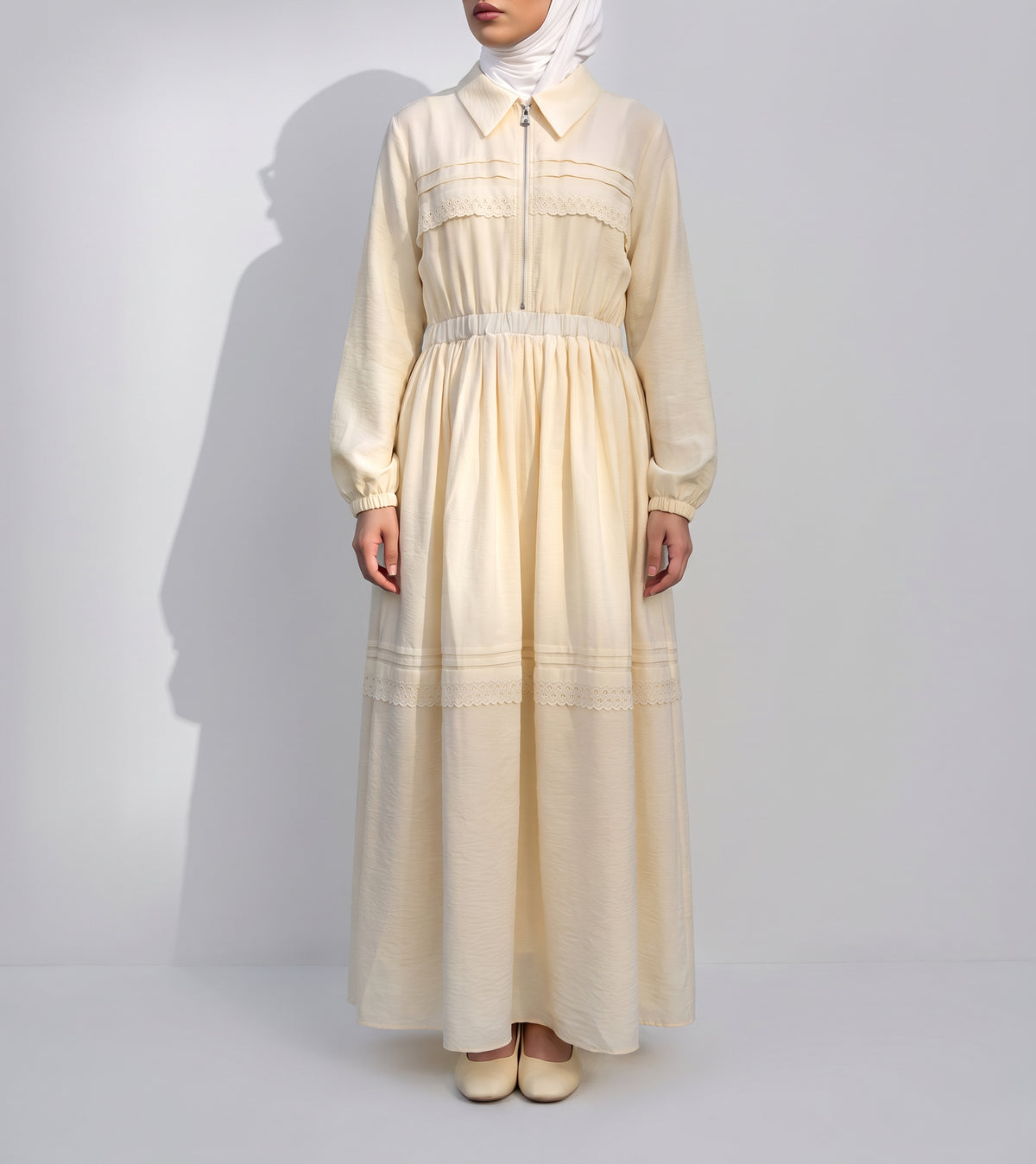 8219 Light Beige Dress For Women
