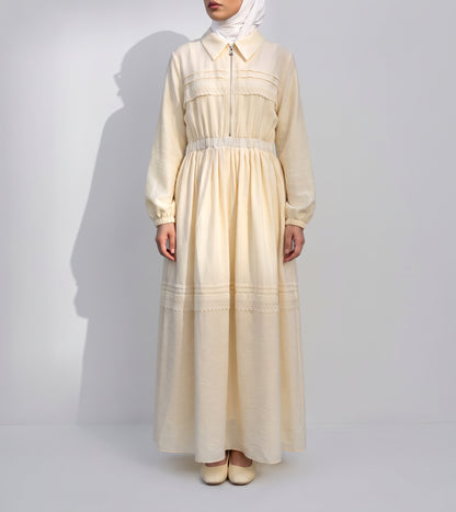 8219 Light Beige Dress For Women