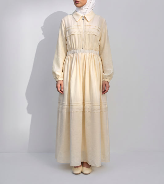 8219 Light Beige Dress For Women
