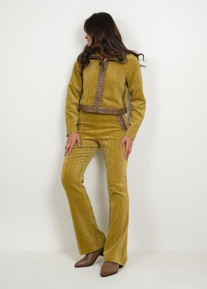 8022 Custard Yellow Set For Women