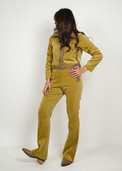 8022 Custard Yellow Set For Women