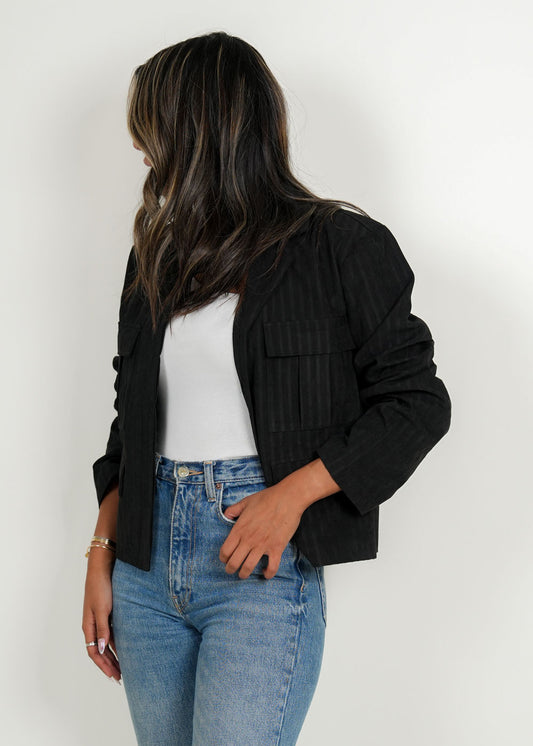 7965 Black Jacket Shirt For Women