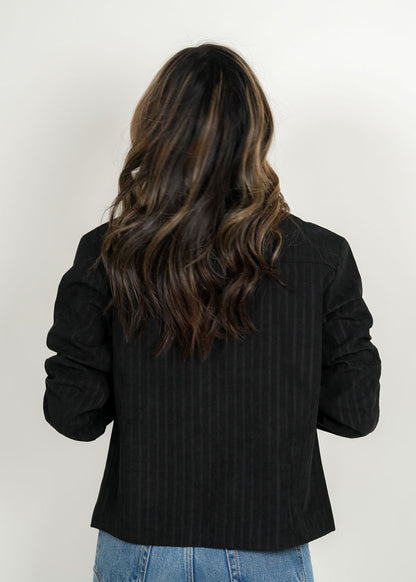 7965 Black Jacket Shirt For Women