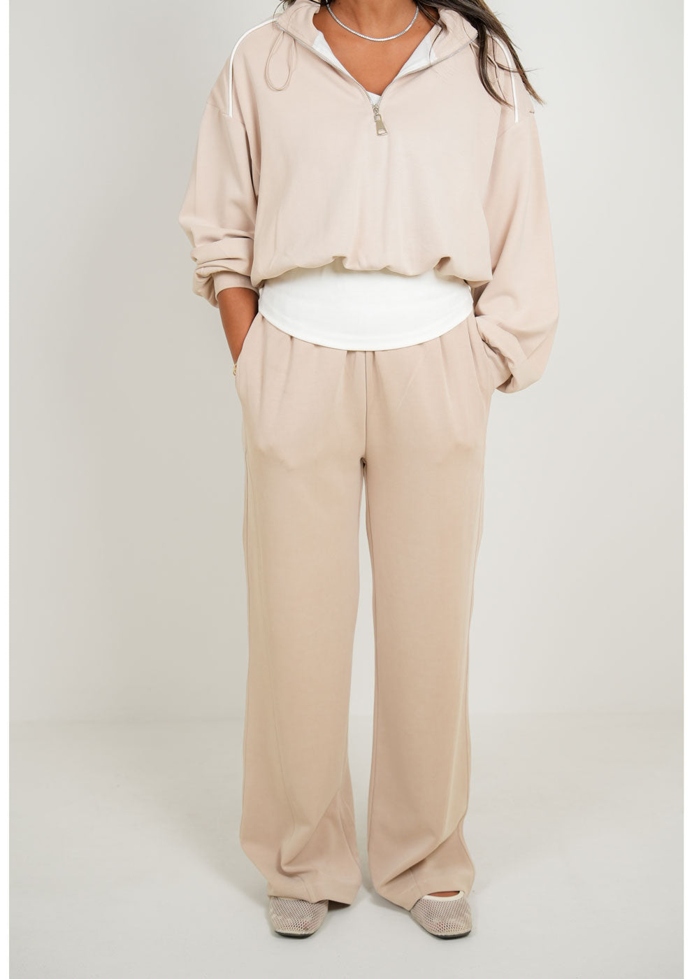 7885 Beige Winter Set For Women