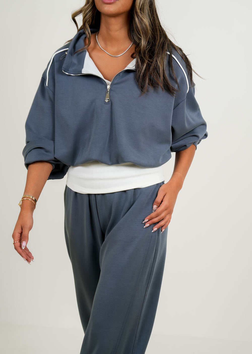 7885 Grey Winter Set For Women