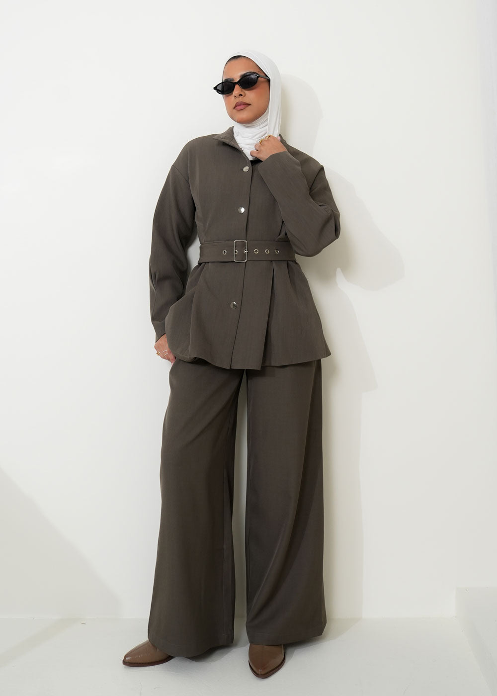 7916 Grey Belt Set For Women