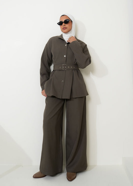 7916 Grey Belt Set For Women