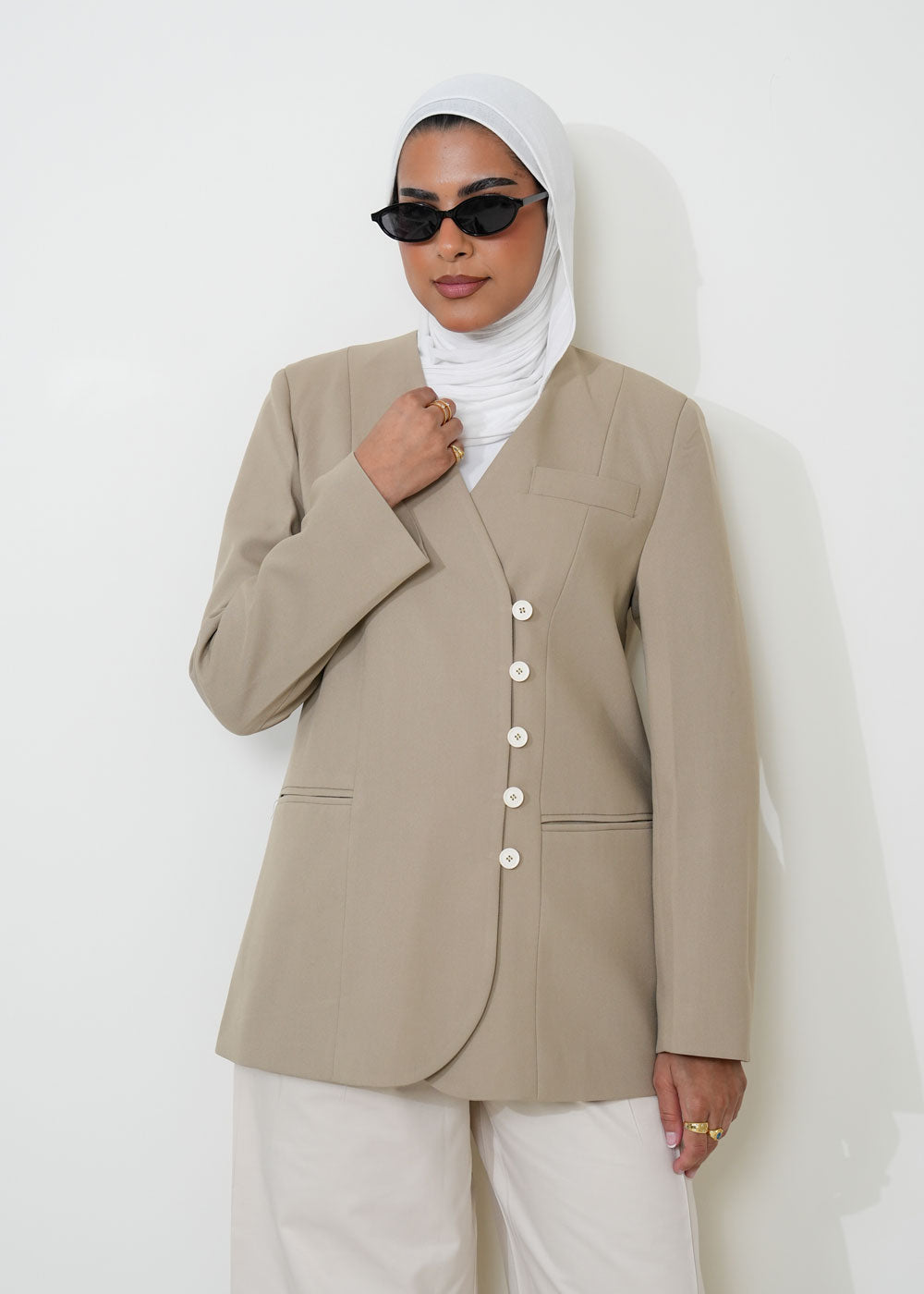 7836 Brown Blazer For Women