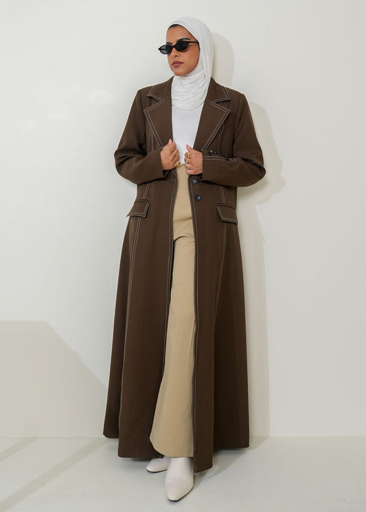 7936 Coffee Coat For Women