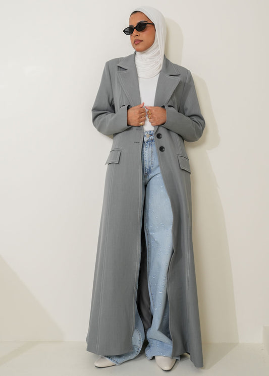 7936 Grey Coat For Women