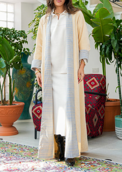 8045 Beige Bisht Furwa For Women