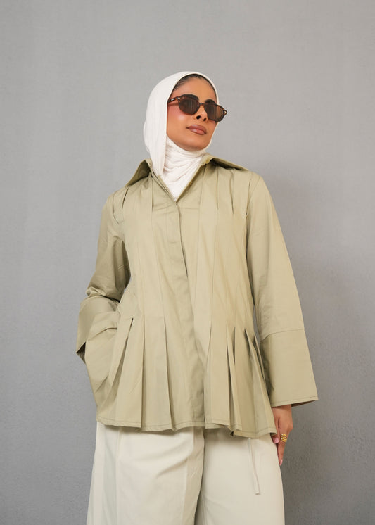 7808 Olive Summer Shirt For Women