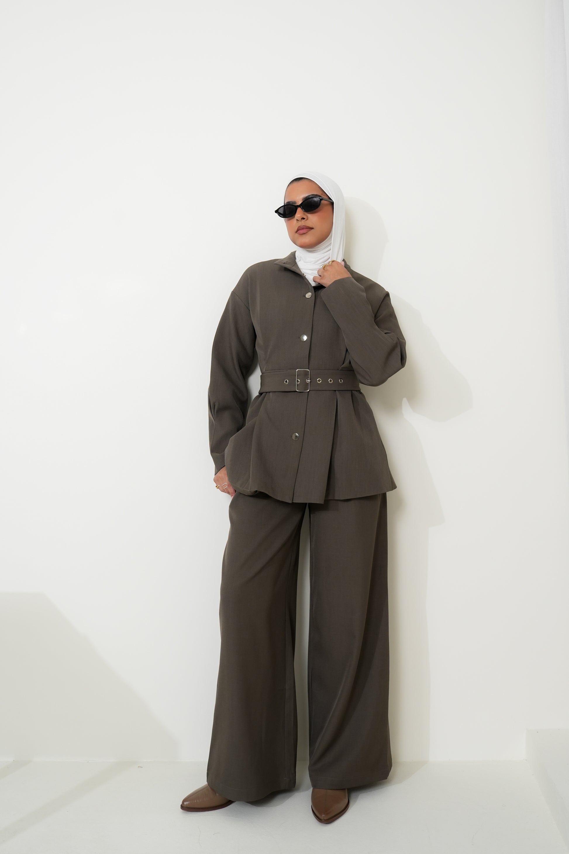 7916 Grey Belt Set For Women