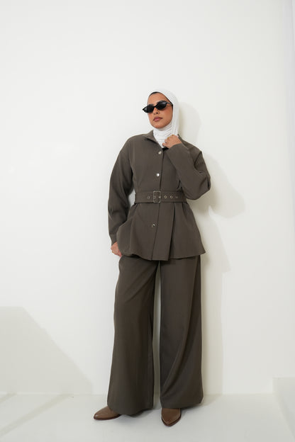 7916 Grey Belt Set For Women