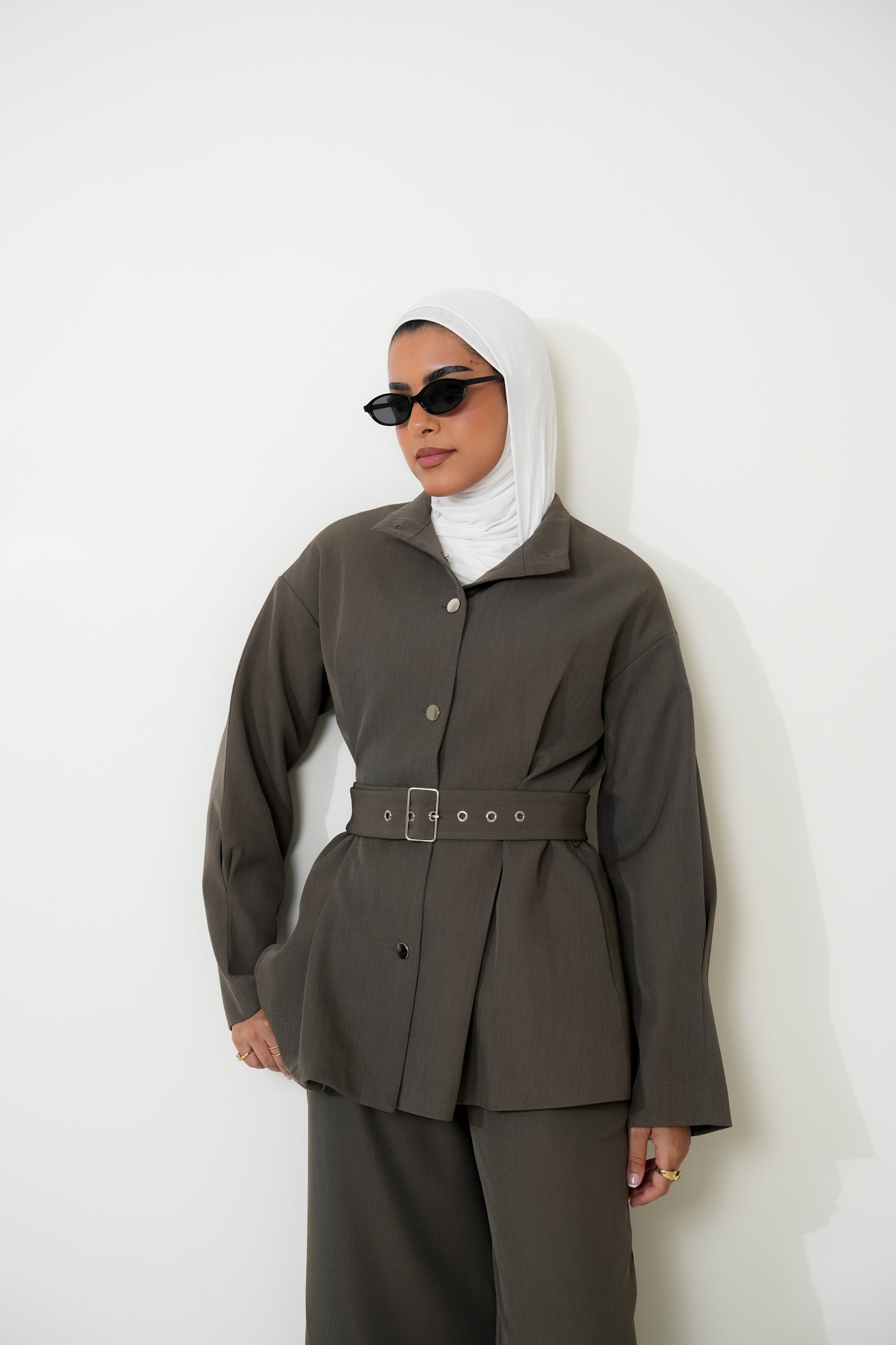 7916 Grey Belt Set For Women