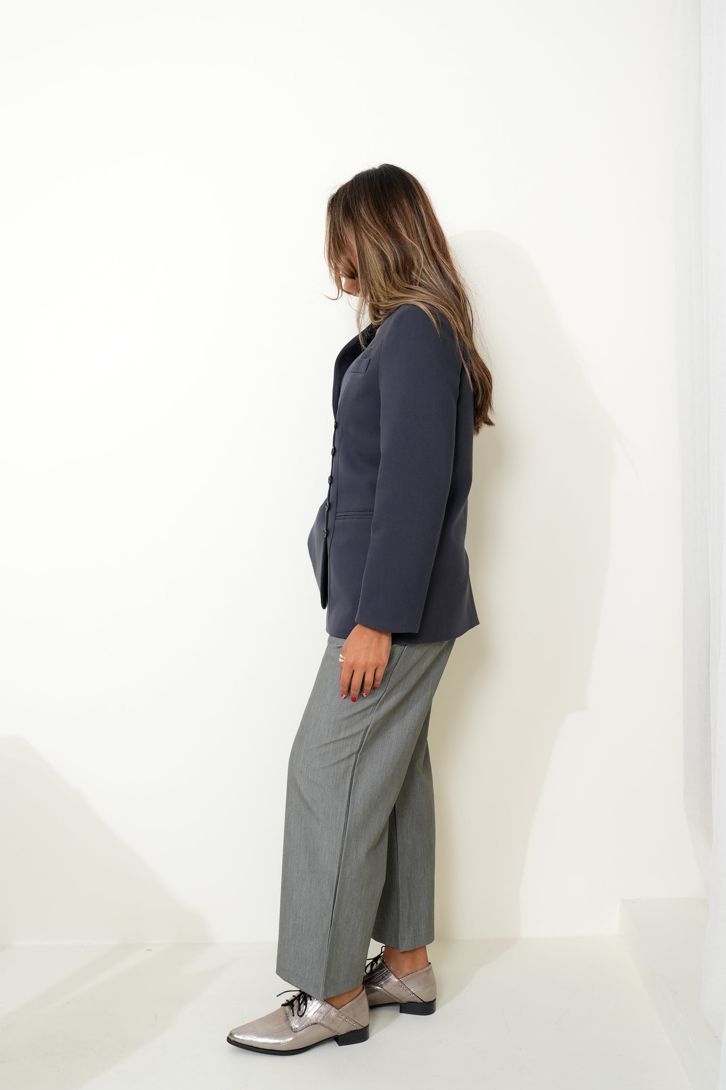 7836 Grey Blazer For Women